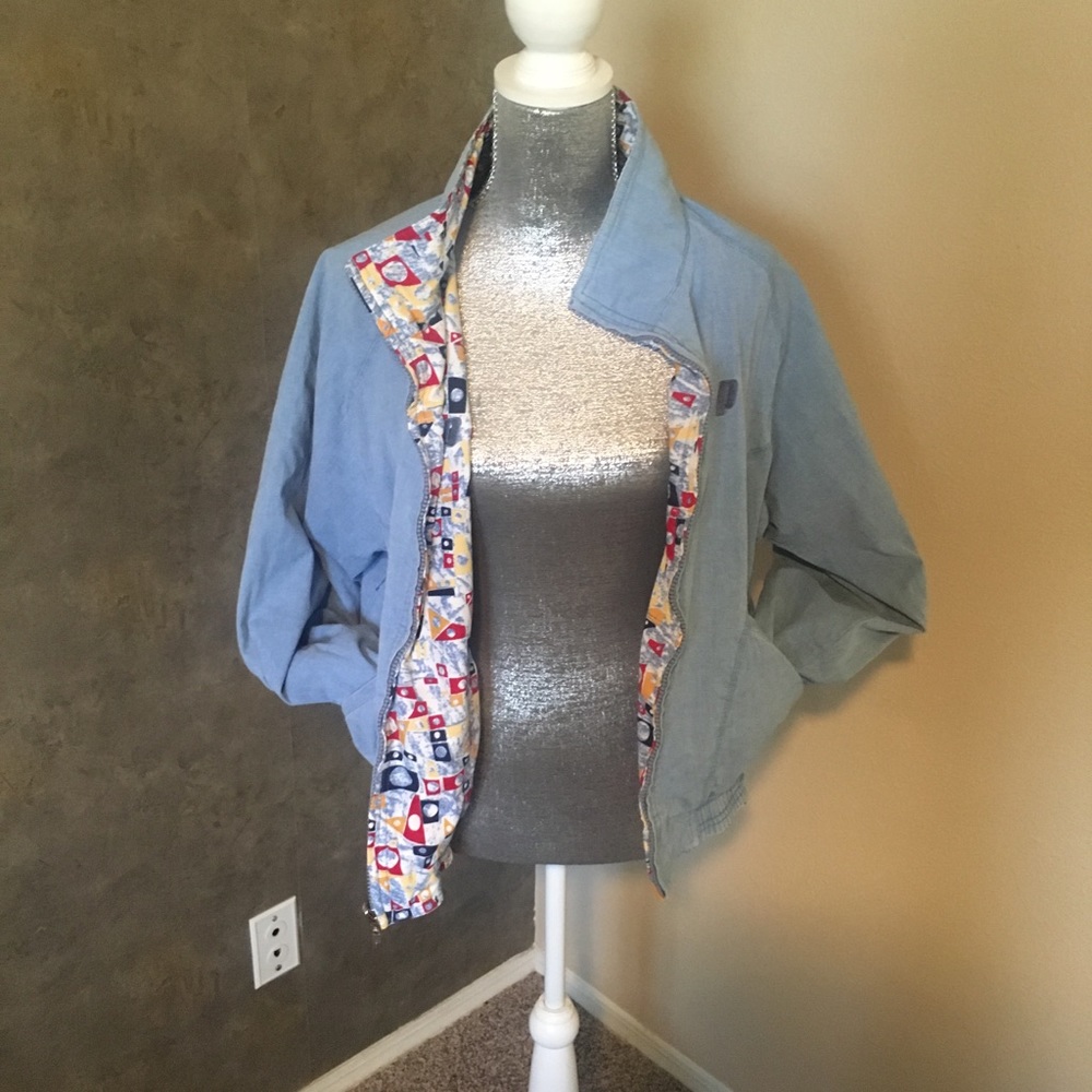 Reversible vintage denim jacket